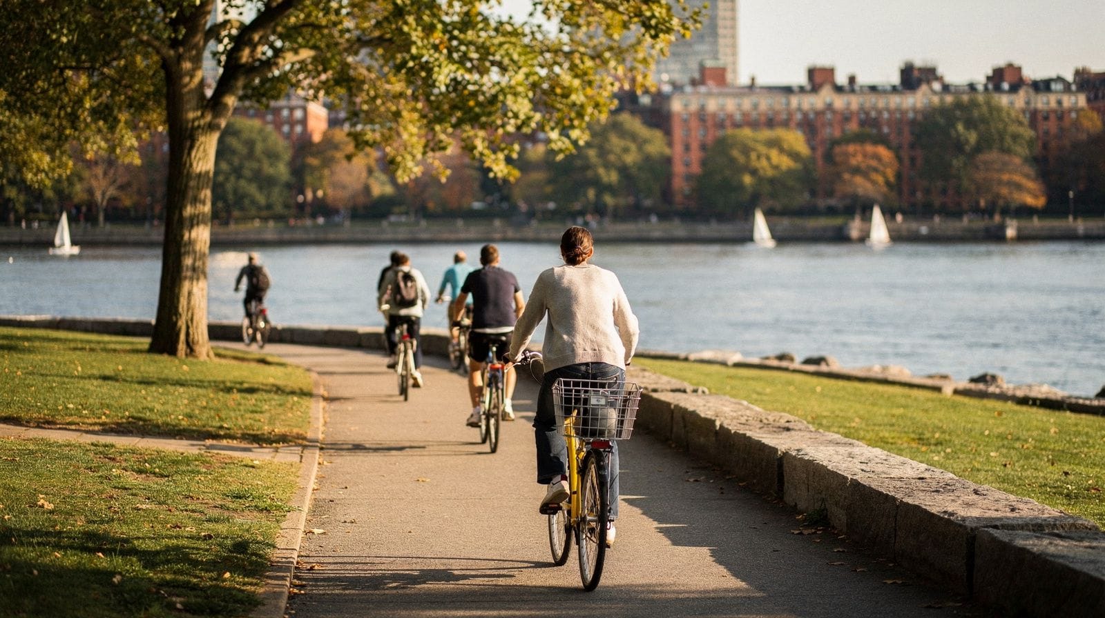 Faire du vélo à Boston : Esplanade, Emerald Necklace et e-bikes vers Cambridge