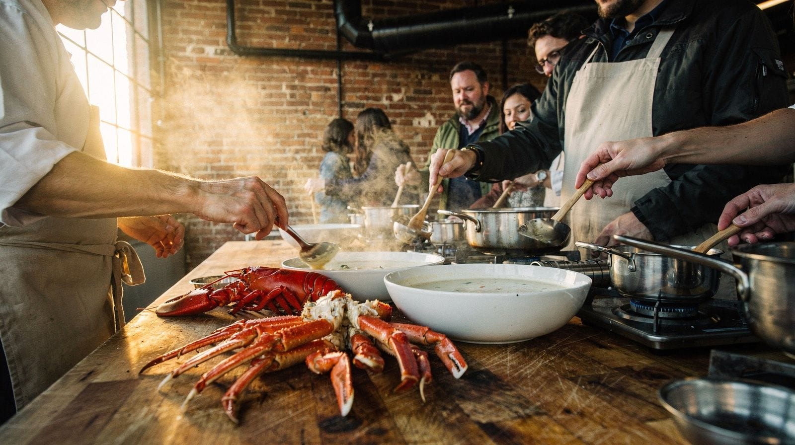 Cours de cuisine homard et clam chowder à Boston