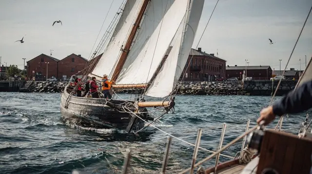 Sailing on a schooner in Boston Harbor